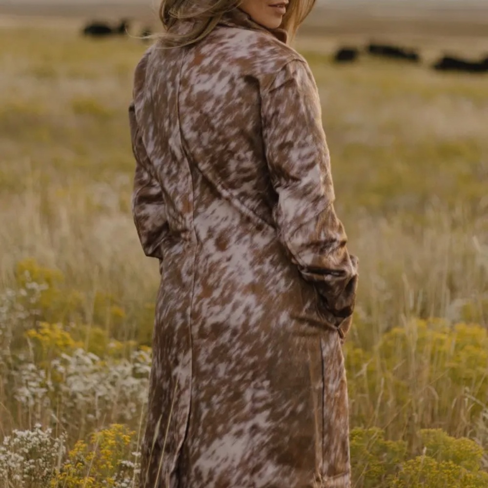 Cows Come Home Trench Coat - Picture 3 of 3
